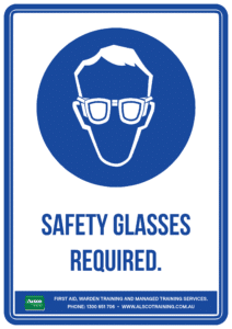 Mandatory Sign: Safety Glasses Required